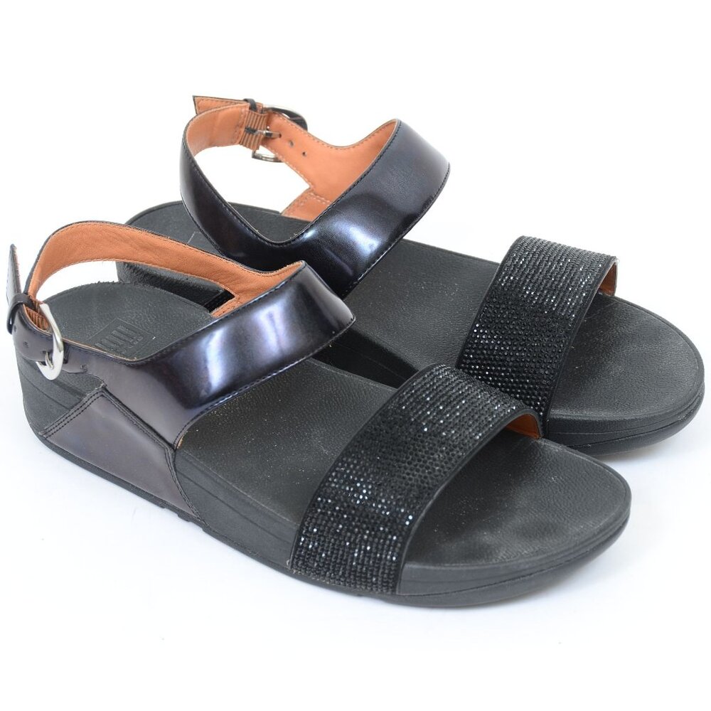 Fitflop Ritzy Womens 10 Slingback Strap Sandals Wedge Platform Footbed Comfort - Picture 4 of 9